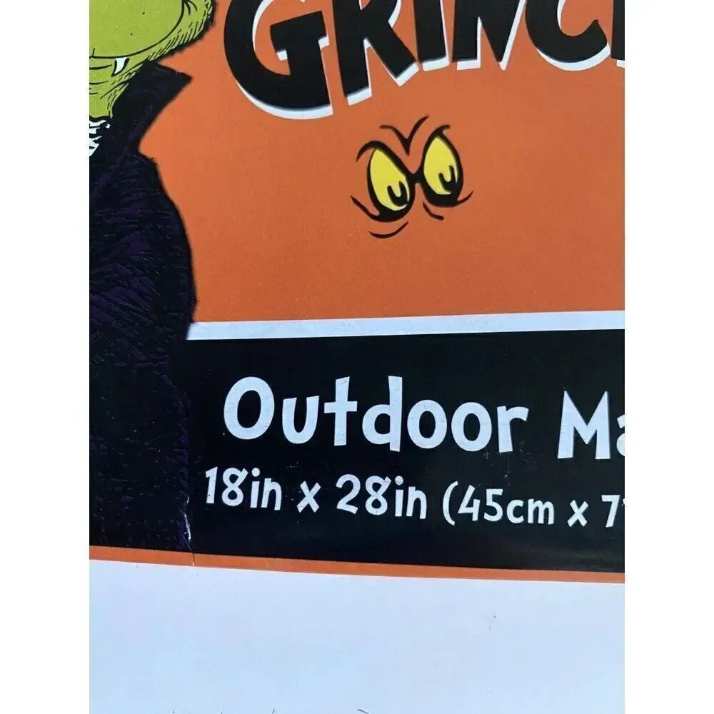 The Grinch Doormat Welcome Coir Mat Porch Halloween Vampire BOO Door Mat NEW‎